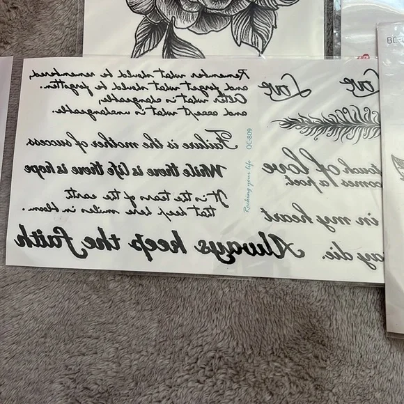 ‼️ Black Ink Temporary Tattoos - Picture 3 of 6